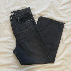 MANGO Straight Leg Cropped Denim